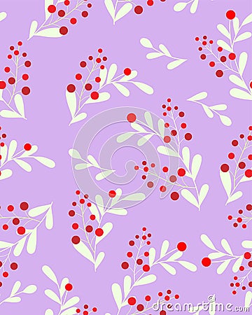 pattern with delicate twigs Vector Illustration